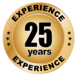 25 Years Experience Gold