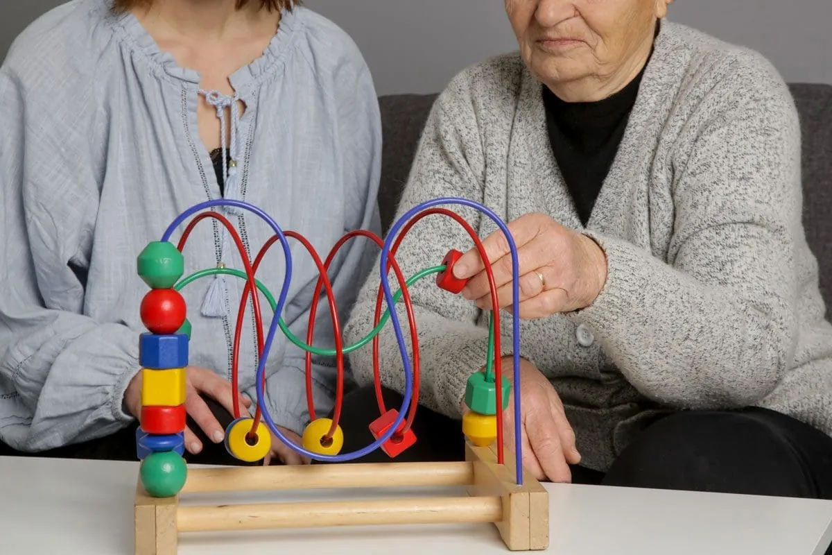 Man Solving Puzzles For Brain Activity